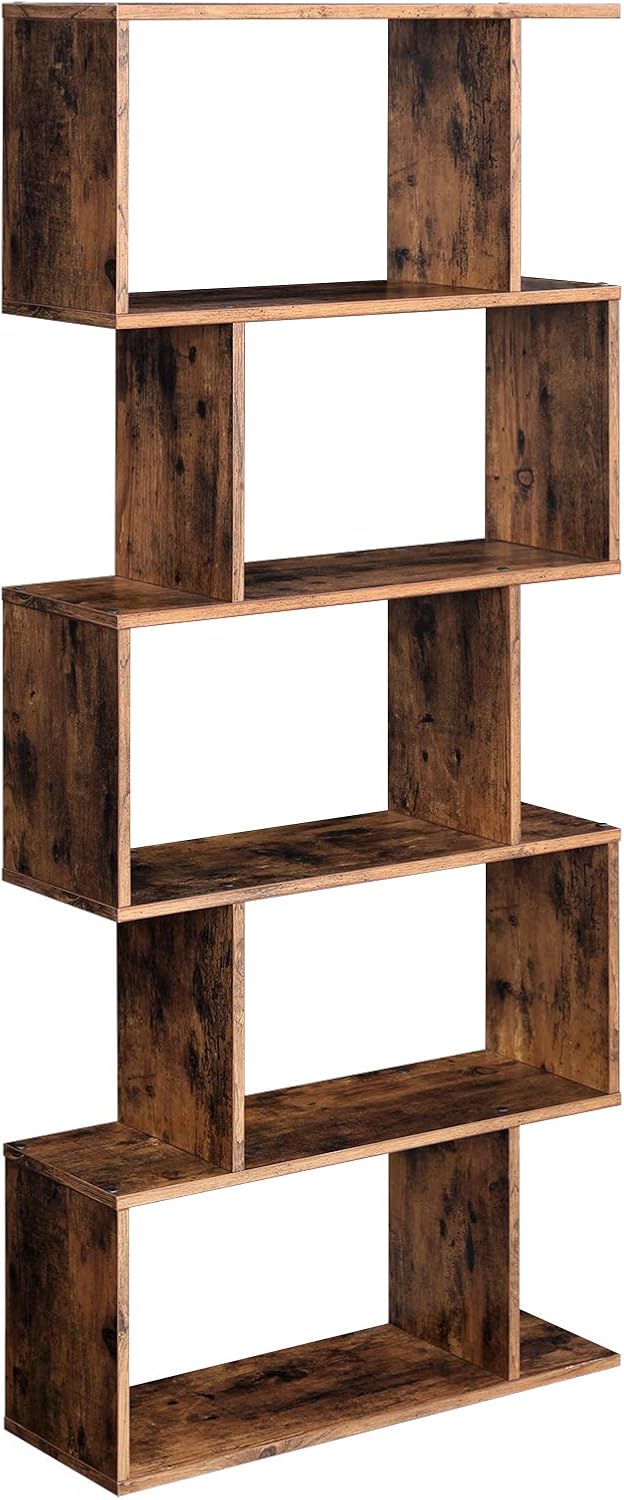 White 5-Tier Wooden Bookcase C9627