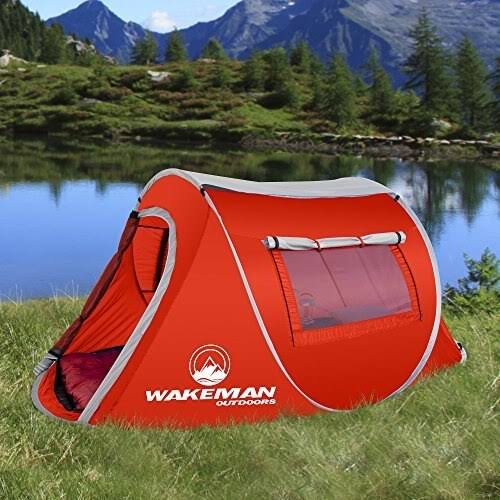 Pop-Up 2 Person Water Resistant Barrel Style Tent with Rain Fly and Carry Bag Z5153