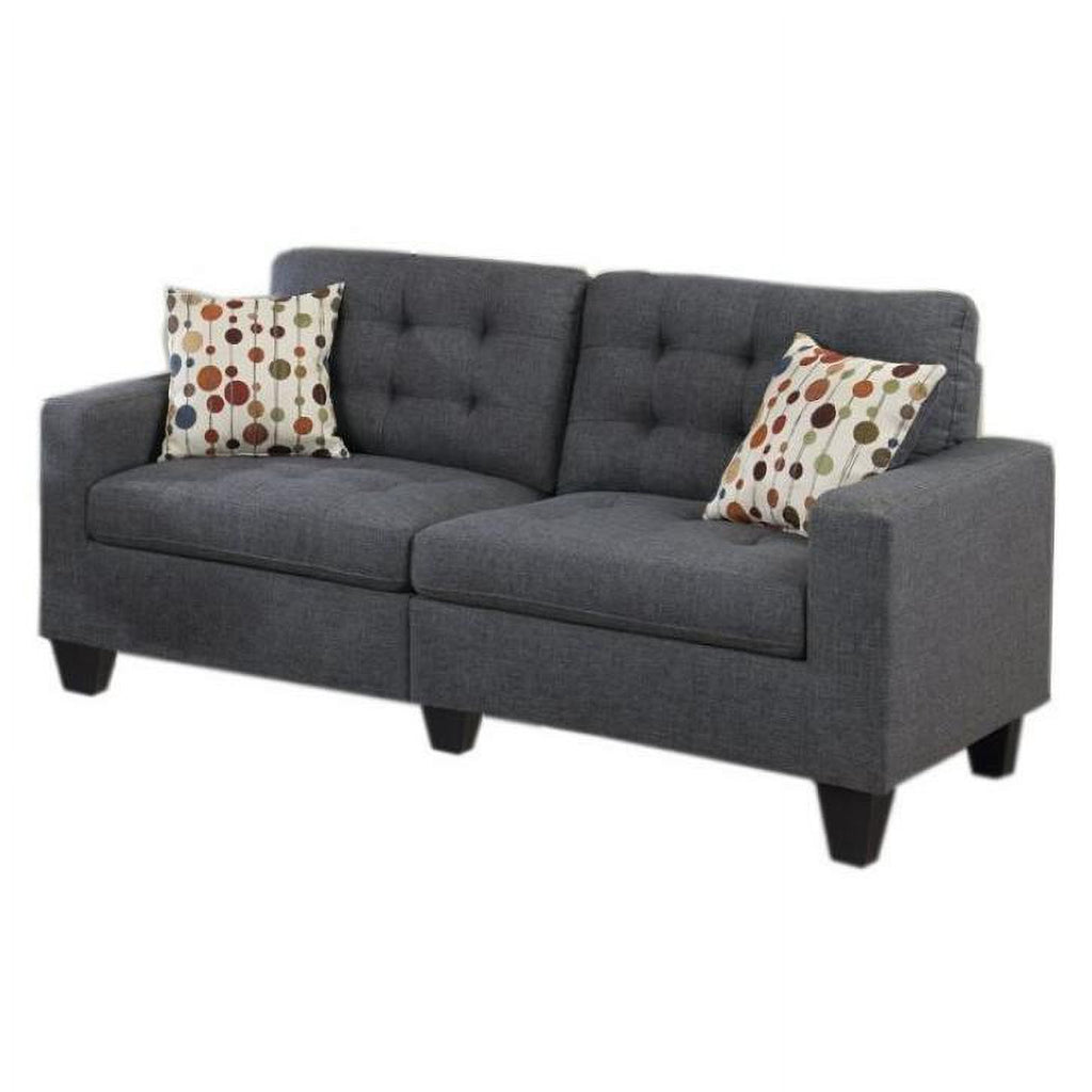 Tufted Sofa Set with Accent Pillows U173673