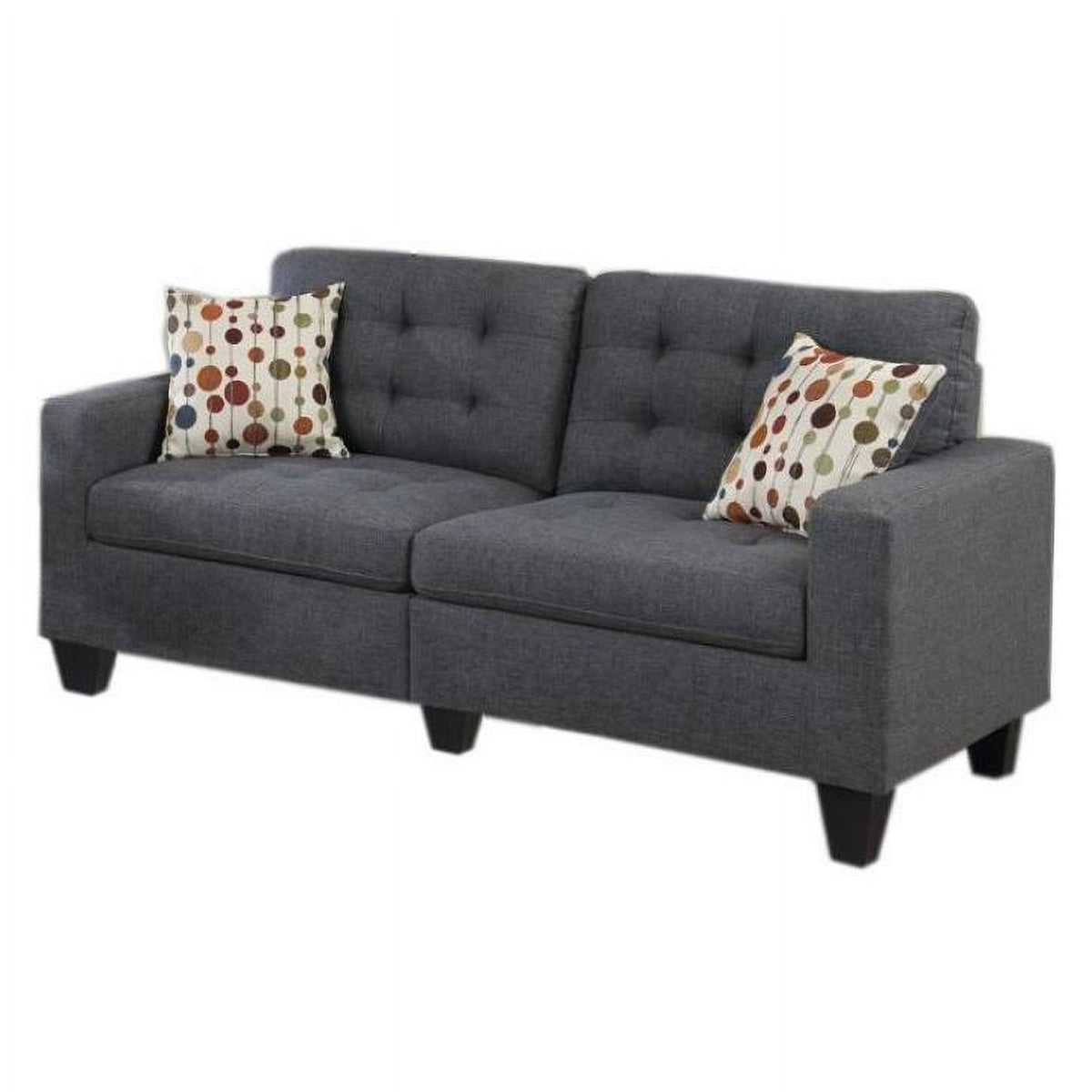 Tufted Sofa Set with Accent Pillows U173673