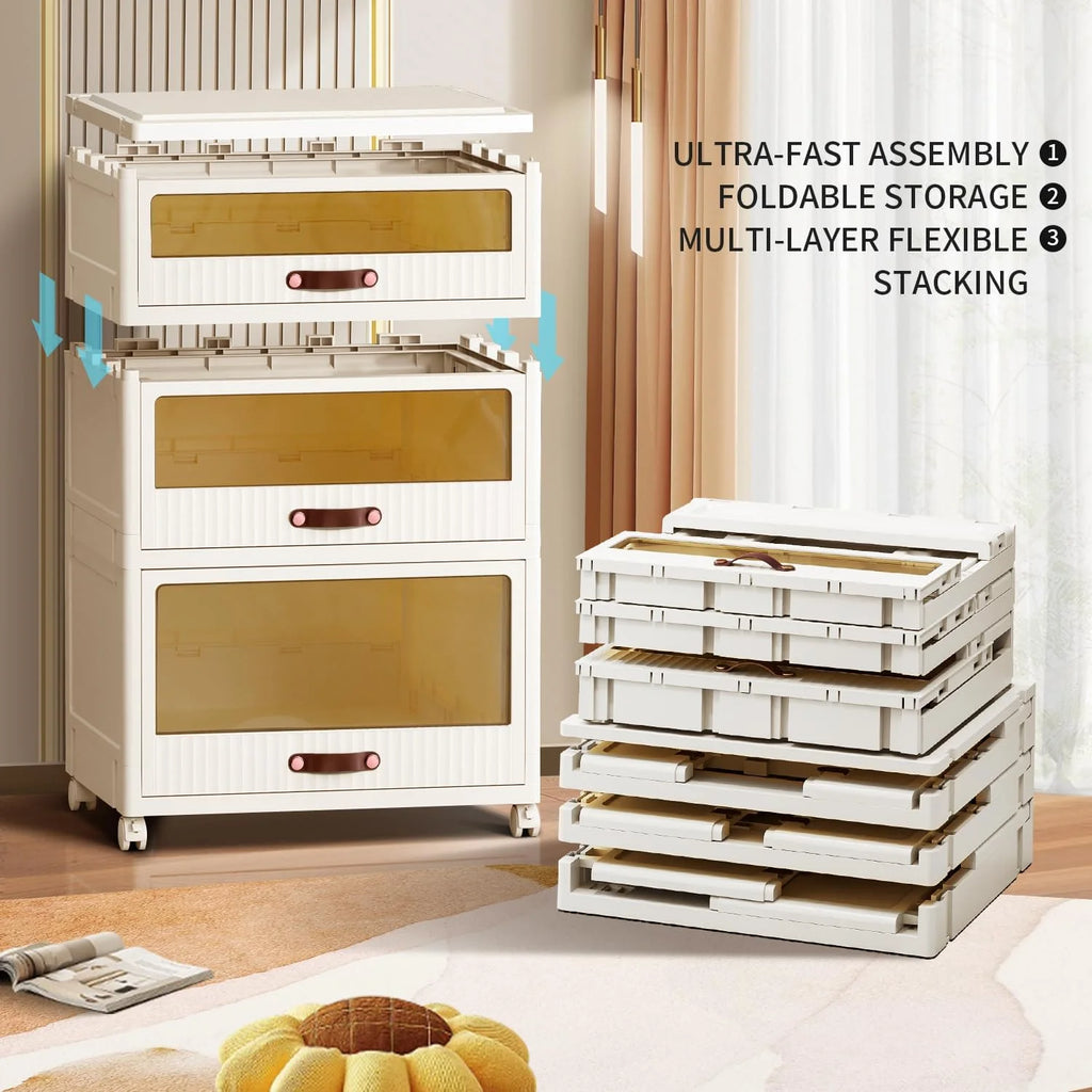 White 5 Drawer Plastic Dresser P763
