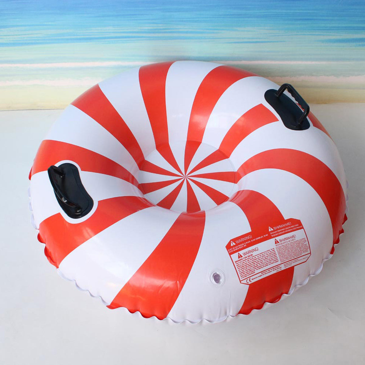 Inflatable Ski Ring with Reinforced Handles O4557