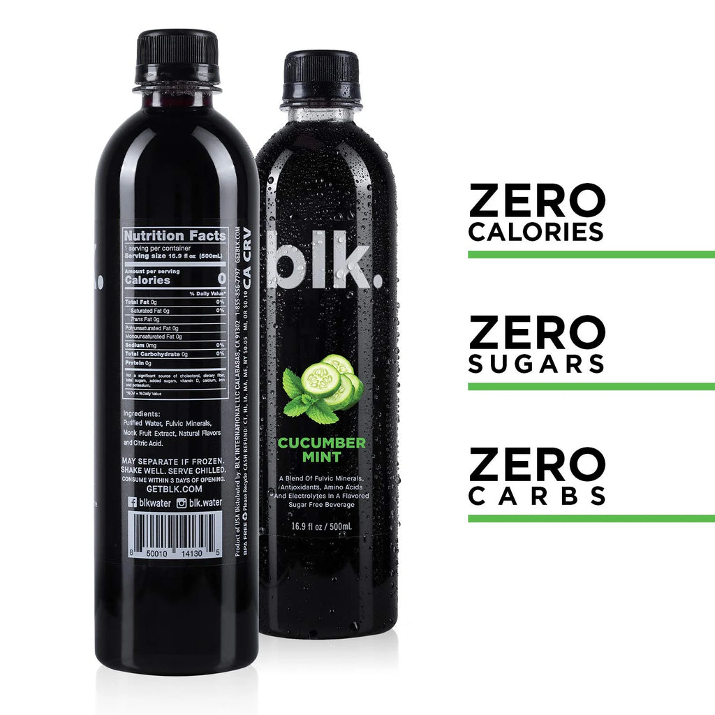 Cucumber Mint Fulvic Enriched Water 16.9oz / 500ml (12 Pack) S8340