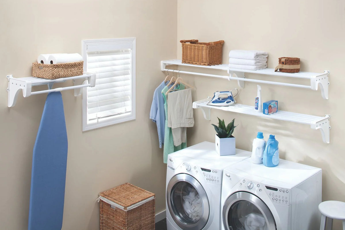 White Wall Mount Expandable Shelving Kit G338751