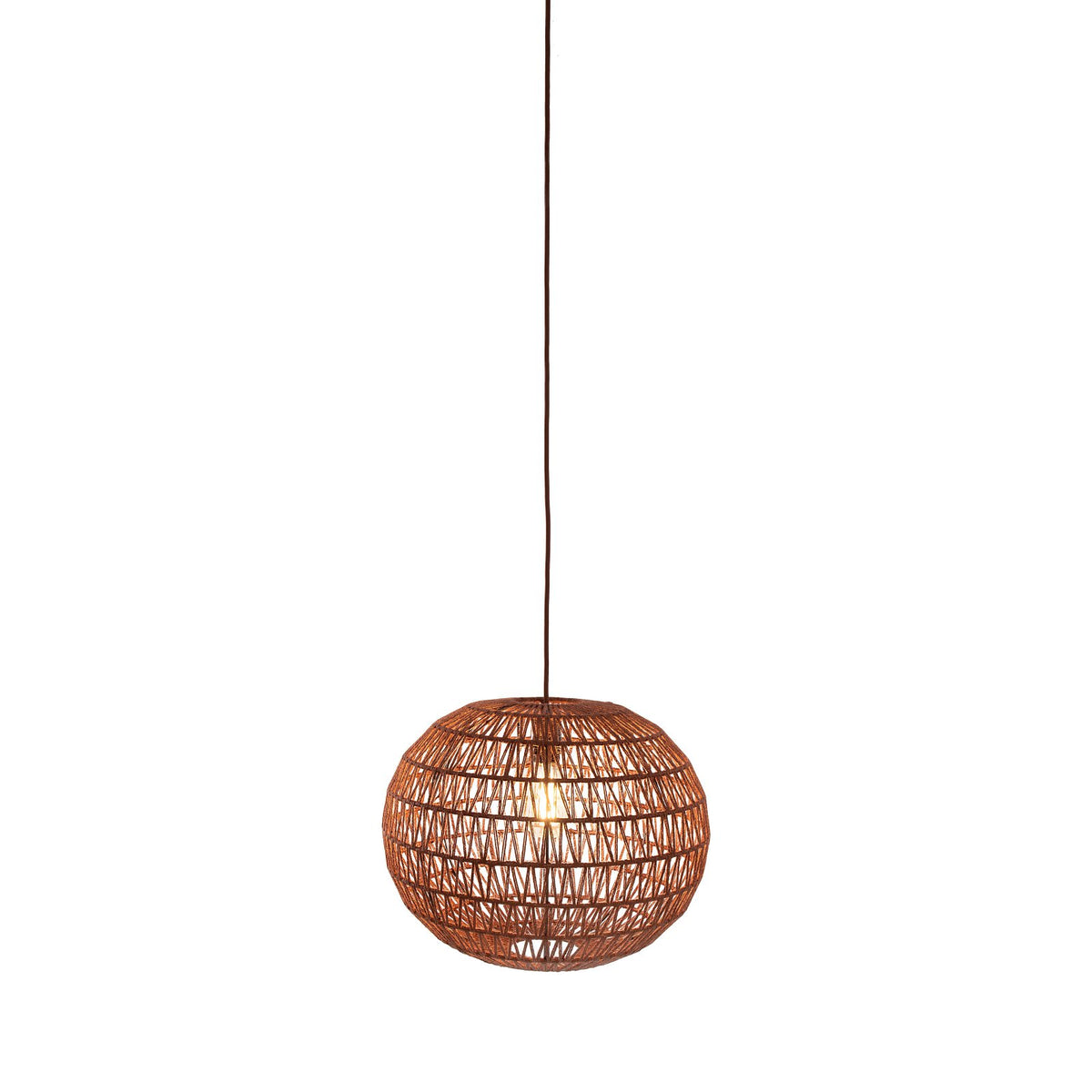 Woven Hemp Rope Pendant Light I199