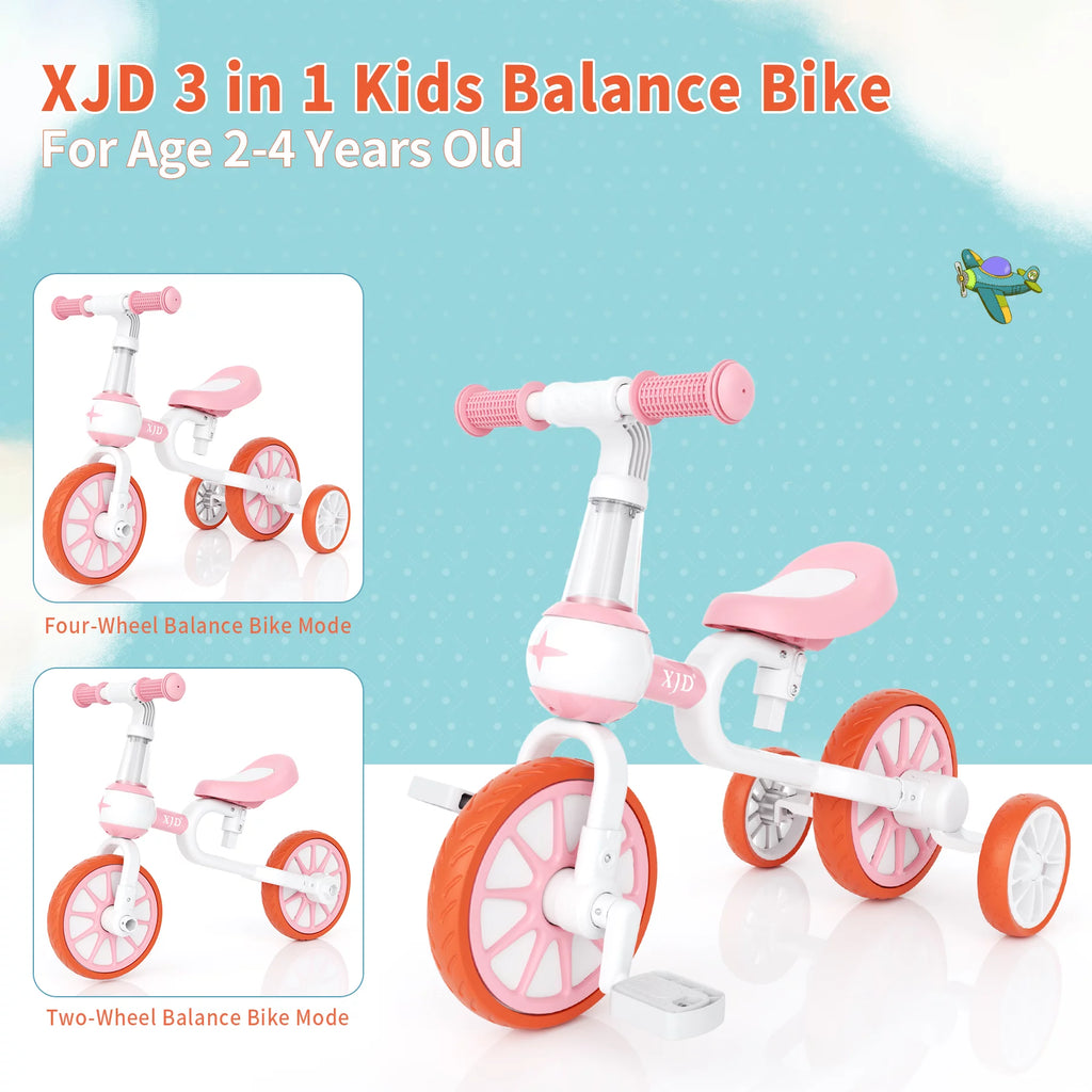 3 in 1 Toddler Tricycle Pink Z403