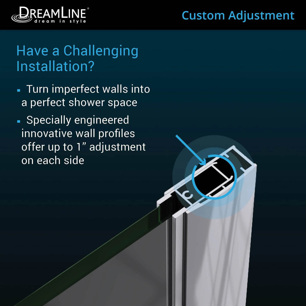 Pivot Shower Door, Oil Rubbed Bronze Finish Hardware N538