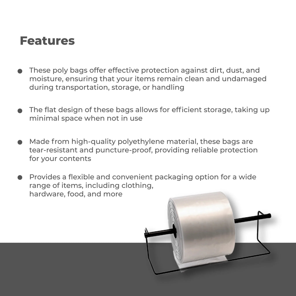 2.5" x 1500' Clear Polyethylene Poly Tubing Single Roll Y127