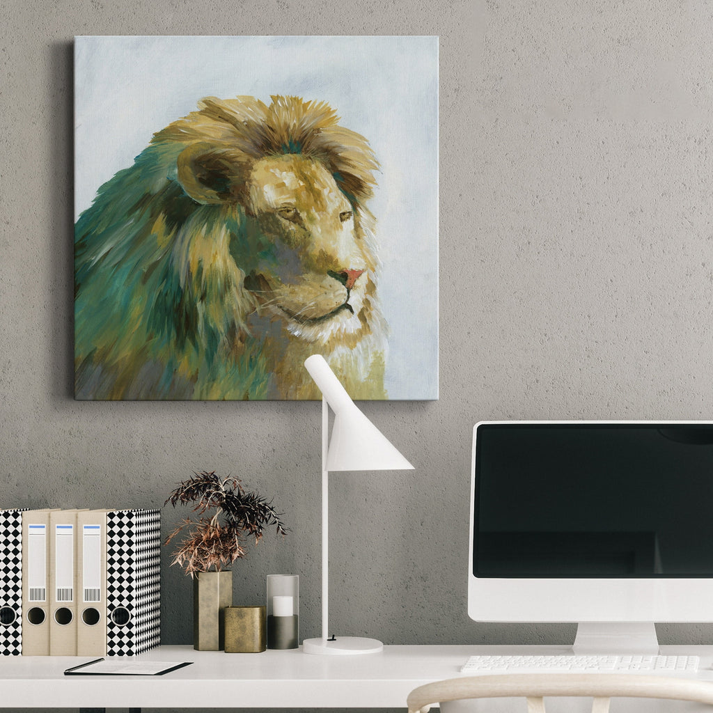 Jade Lion Gallery Wrapped Canvas 10X10 D16763