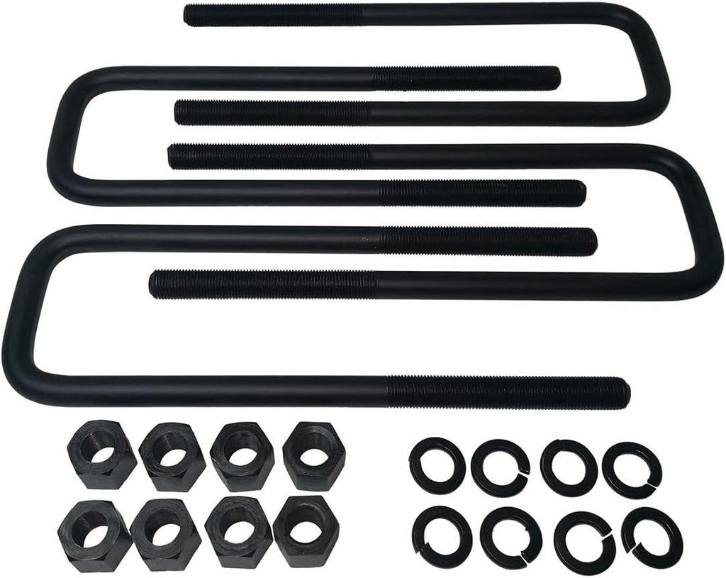 4 Rear Suspension Lift Steel Blocks with 14 Square Leaf Spring Axle U Bolts C765