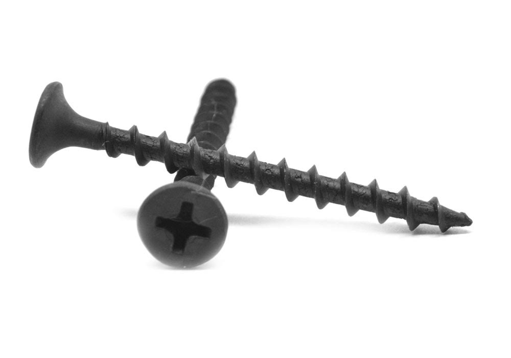 #6-18 x 1 1/8 x 22 Fine Thread Drywall Screw Phillips Bugle Head Medium Carbon Steel Black Phosphate Pk 10000 E637467