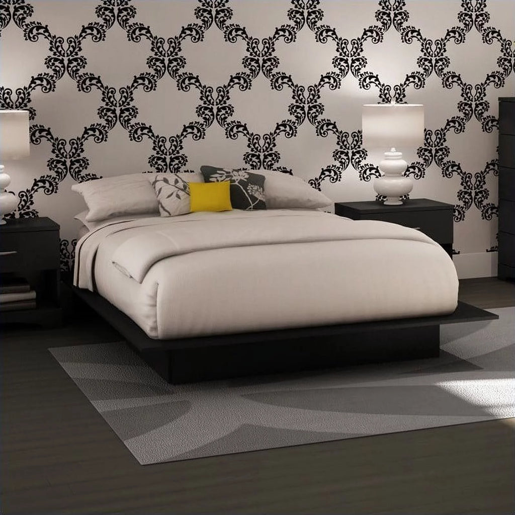 3-Piece Set with 2-Drawer Storage Platform Bed and 2 Nightstands Q674415