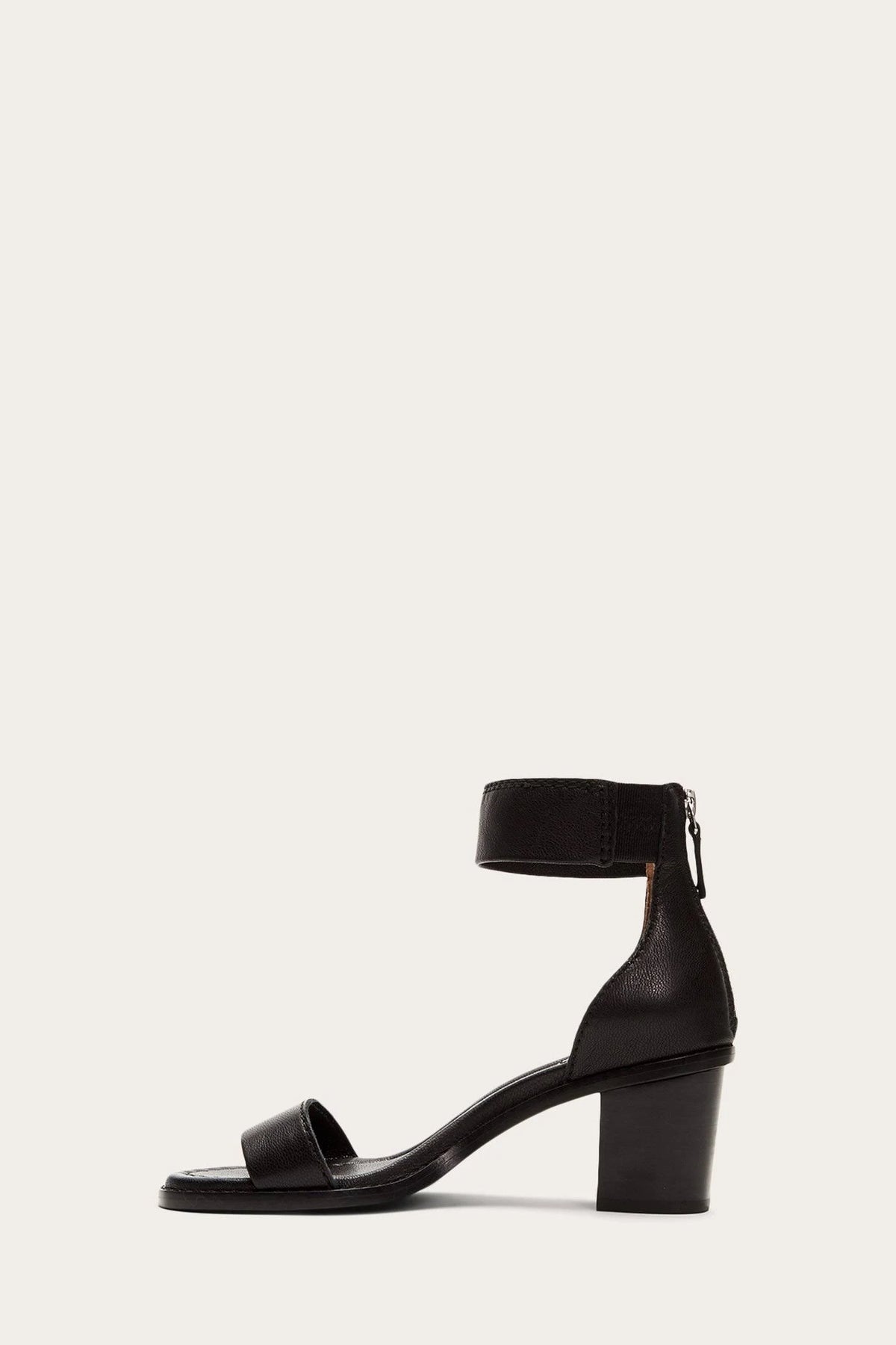 Black Back Zip Boots W13556
