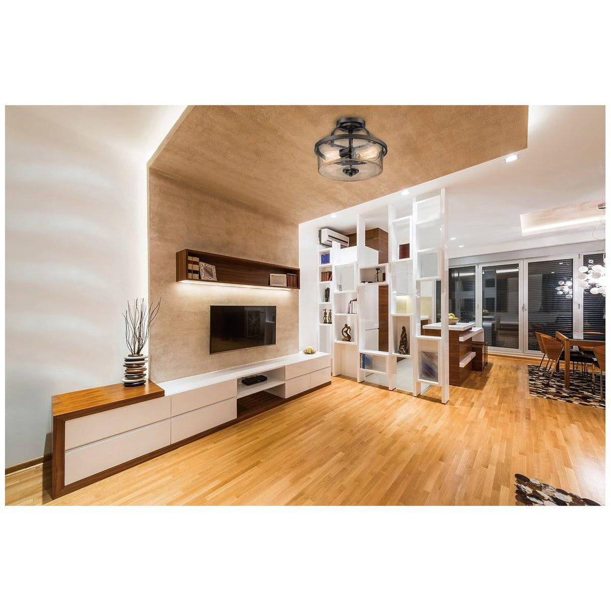 2 Light Semi Flush English Bronze R68502