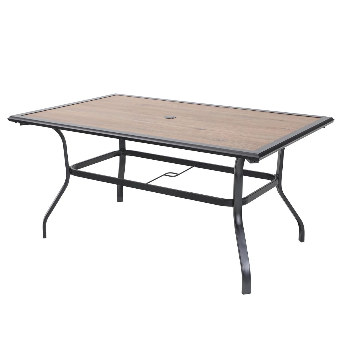 7 Pieces Outdoor Patio Dining Set with 6 Chairs & Steel Frame Table C81945