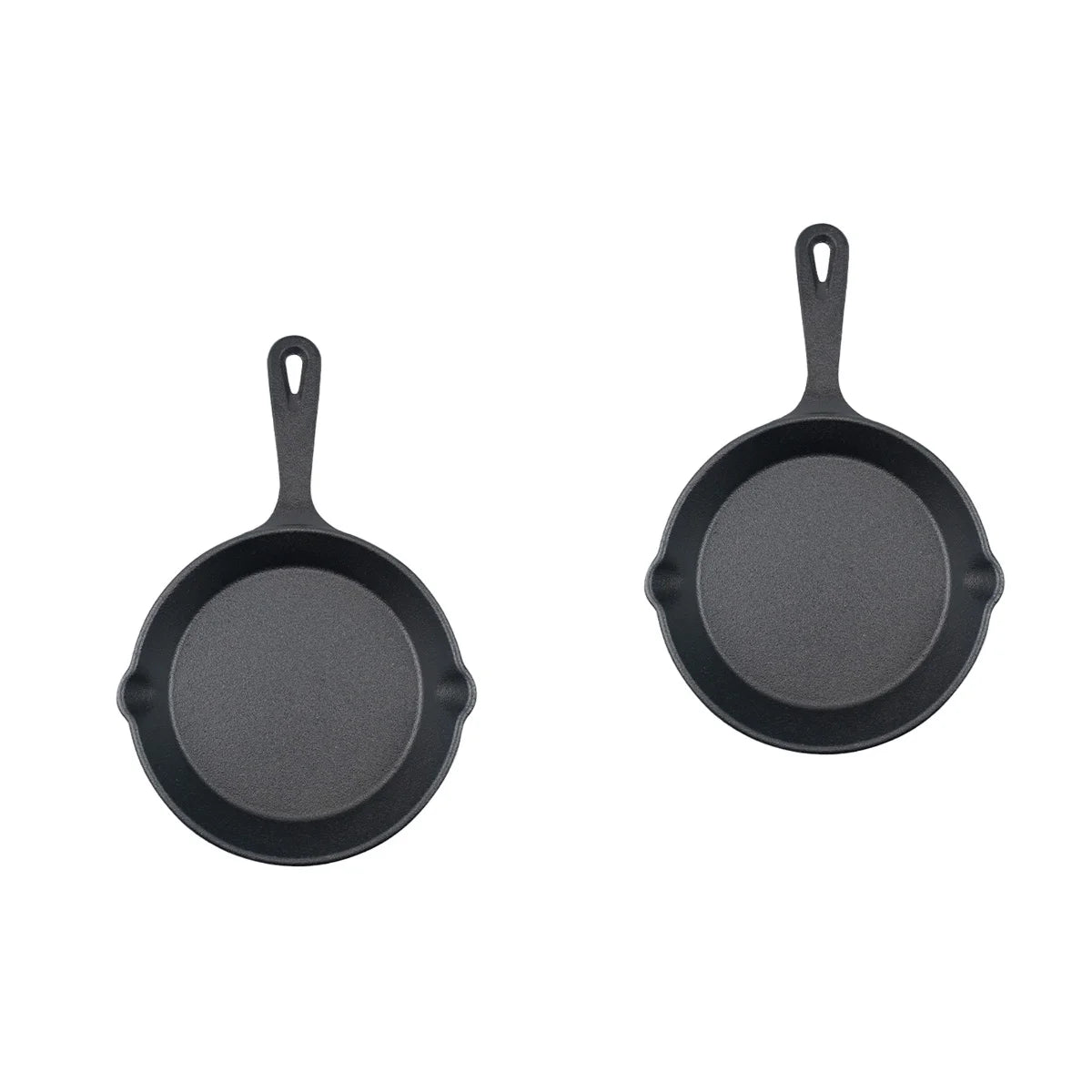 2pcs Mini Cast Iron Skillet Non-stick Frying Pan B1141