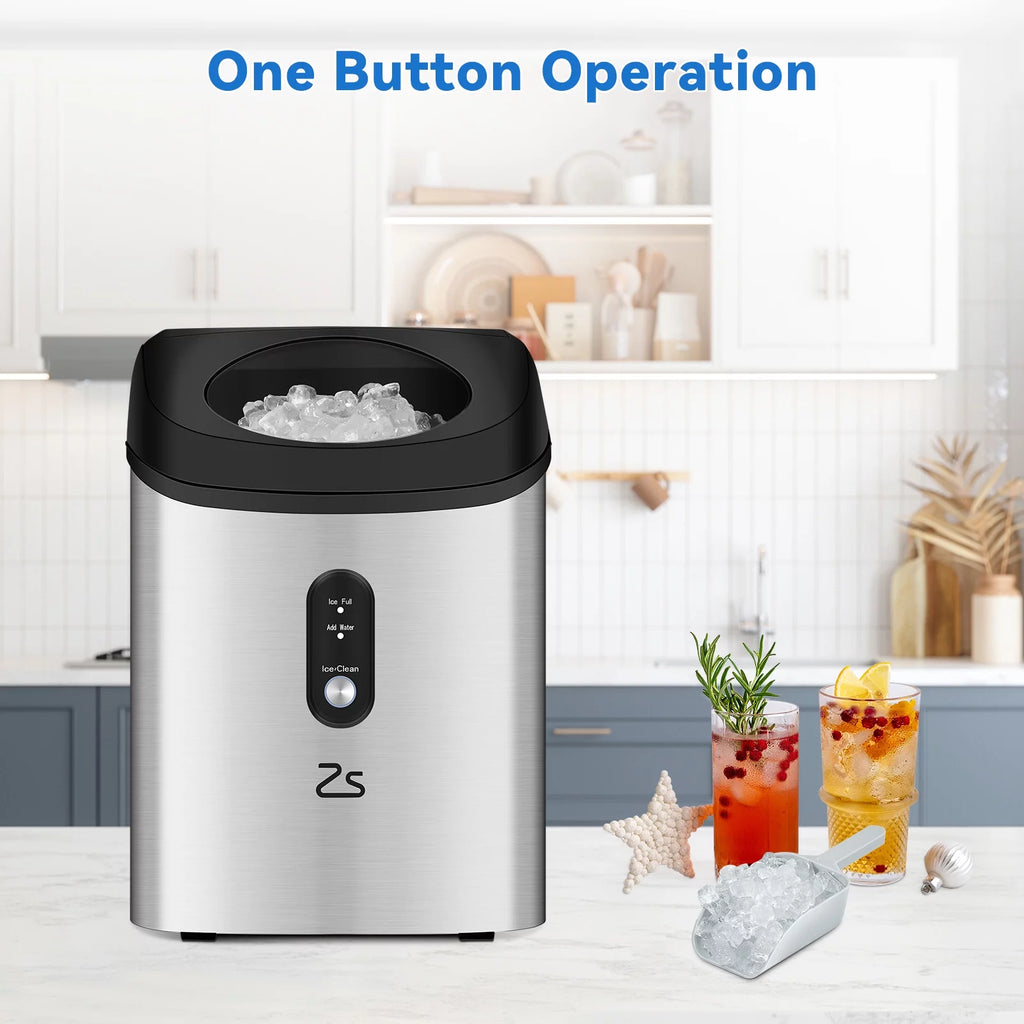 Portable Countertop Ice Maker with Ice Scoop and Basket X309