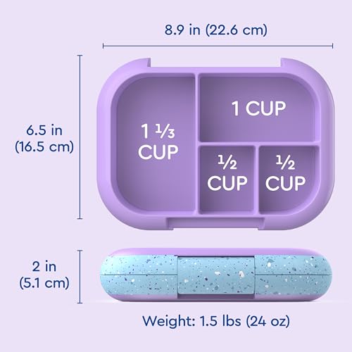 Kids Leak-Proof 4-Compartment Bento Lunch Box with Built-In Ice Pack L40750