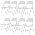 6 Pack Black Folding Chairs Cushioned Padded Seat Metal Frame Z4837