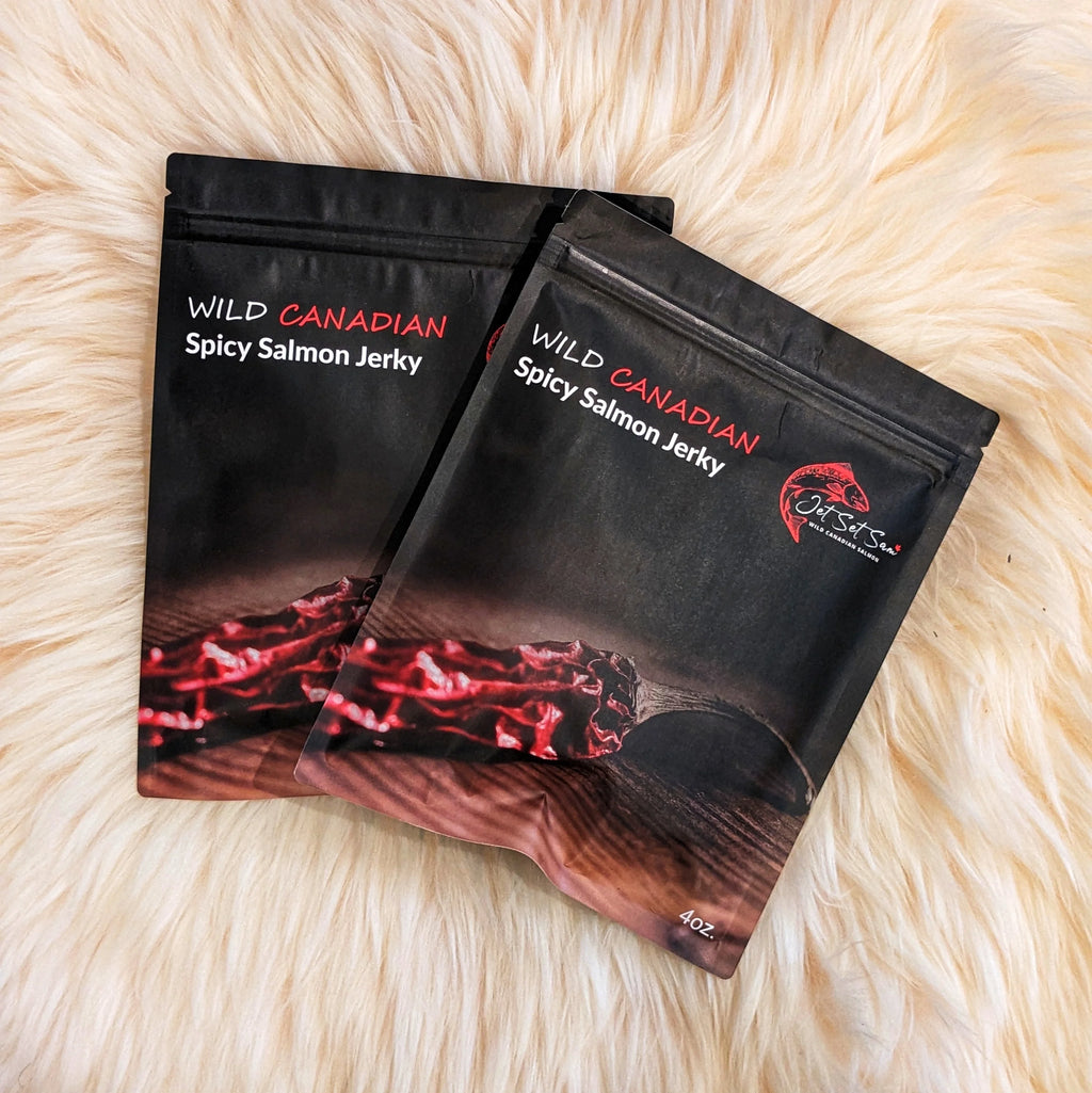 Wild Caught Canadian Smoked Salmon Jerky 4 oz x 2 Spicy P28712