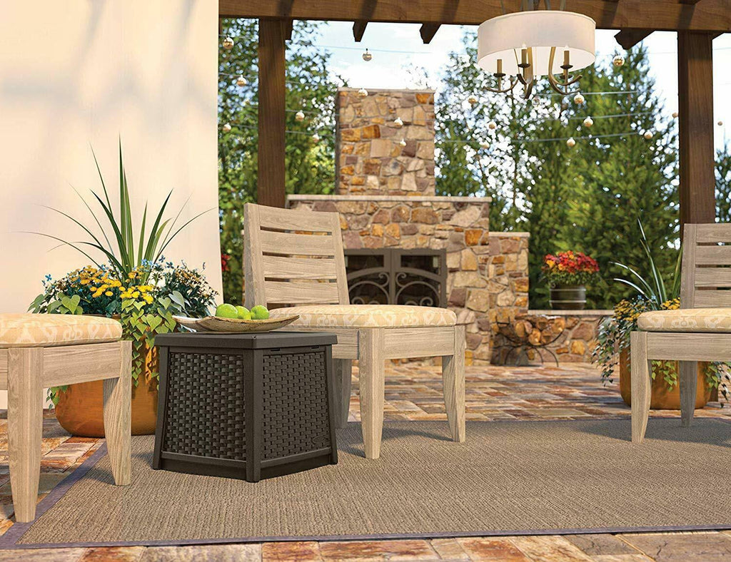 Resin Patio Storage End Table H79984