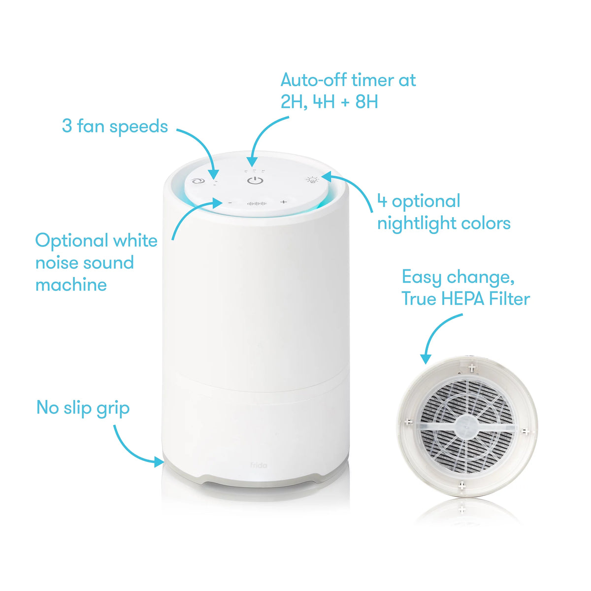 3-in-1 Air Purifier, Sound Machine, and Nightlight D7383