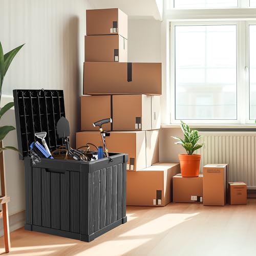 100 Gallon Black Resin Outdoor Storage Box C652198