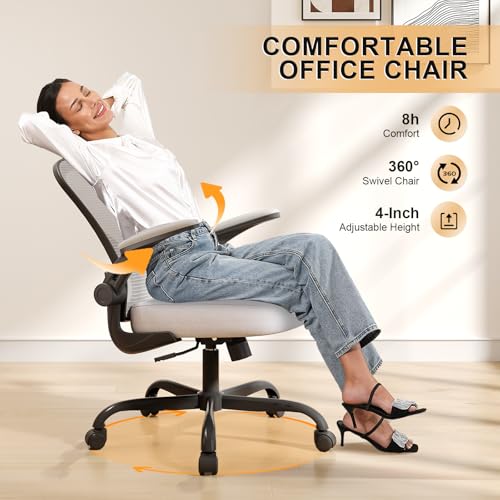 High Back Mesh Ergonomic Office Chair with Flip-up Armrests V181