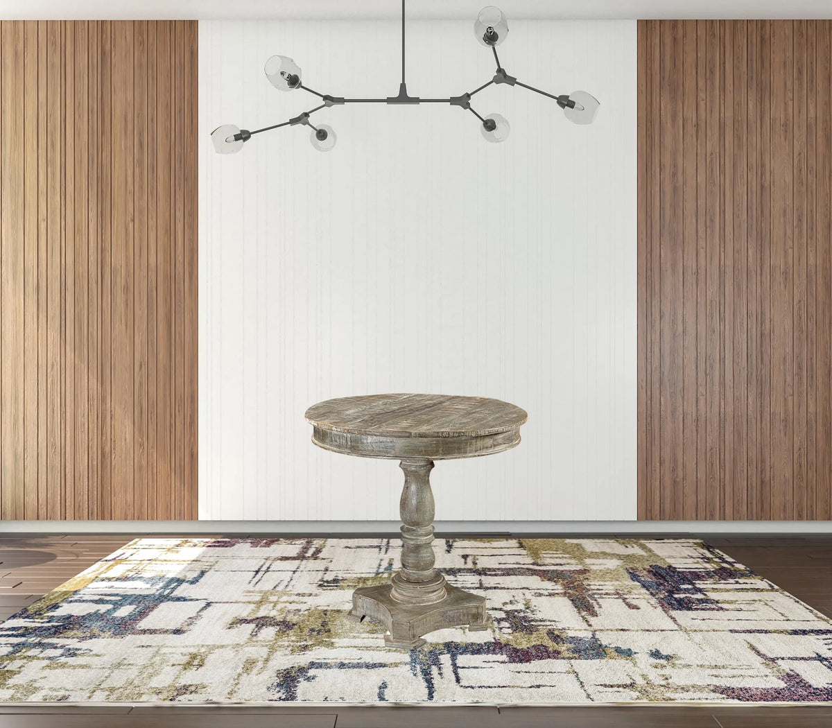 30 in. Solid Wood Round Bistro Dining Table Q671897