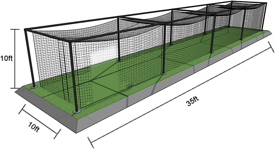 Nylon Baseball Batting Cage Netting 10x10x35ft / 12x12x55ft R286090