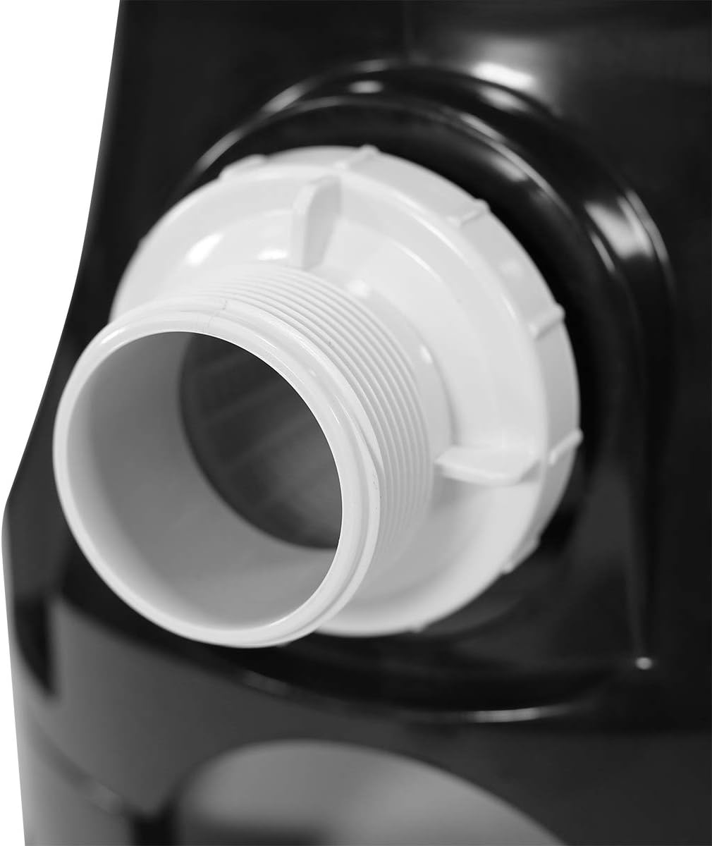 White/Black Above Ground Pool Cartridge Filter System with Built-in Pump G6218
