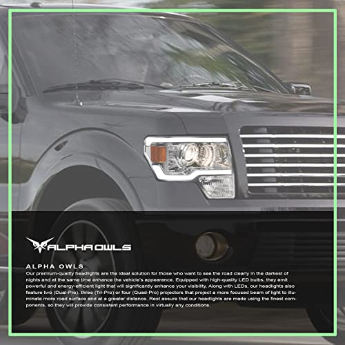 Black Projector Headlights with LED Bar C91935