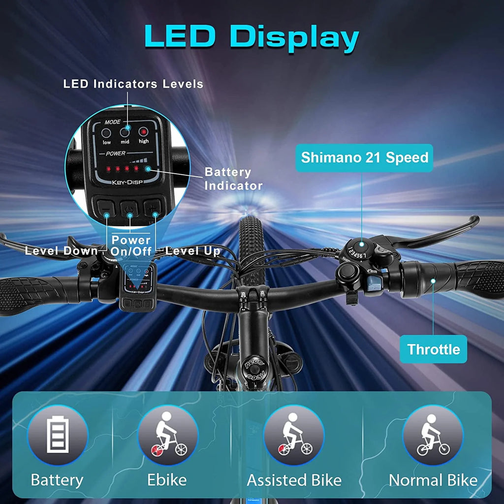 Electric Mountain Bike 500W 21 Speed R170897