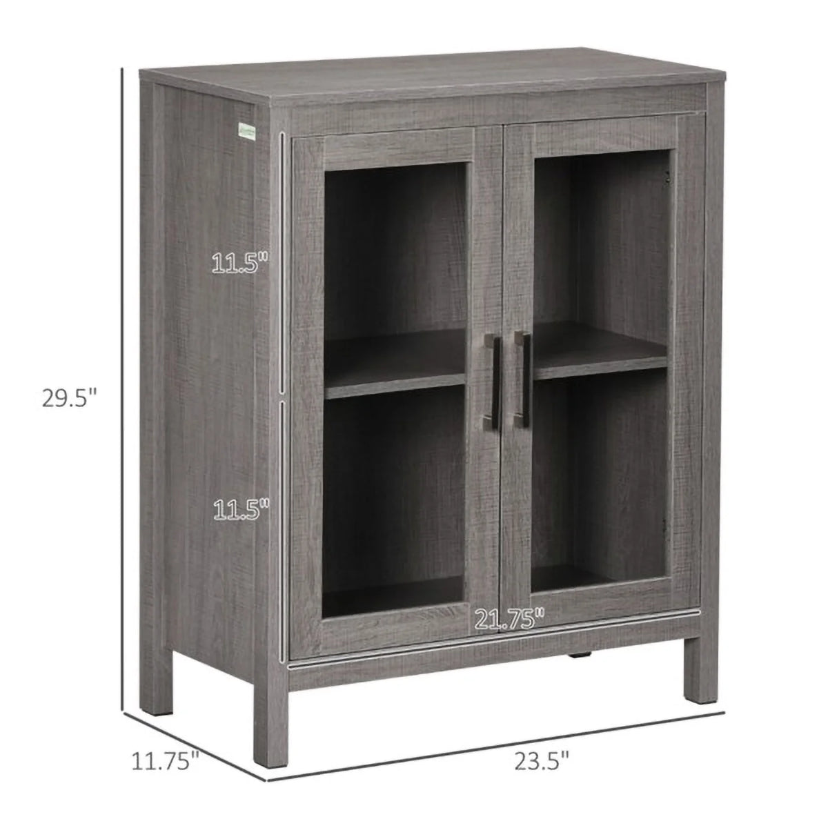 Gray Wooden Bathroom Floor Cabinet X948