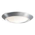 6-Inch Beveled Frame with Frosted Dome Lens with Satin Chrome Trim J298
