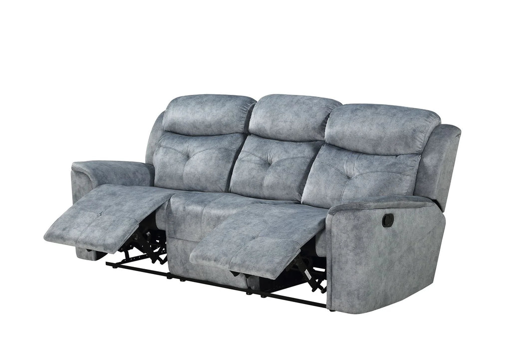Silver Gray Fabric Motion Sofa O600509