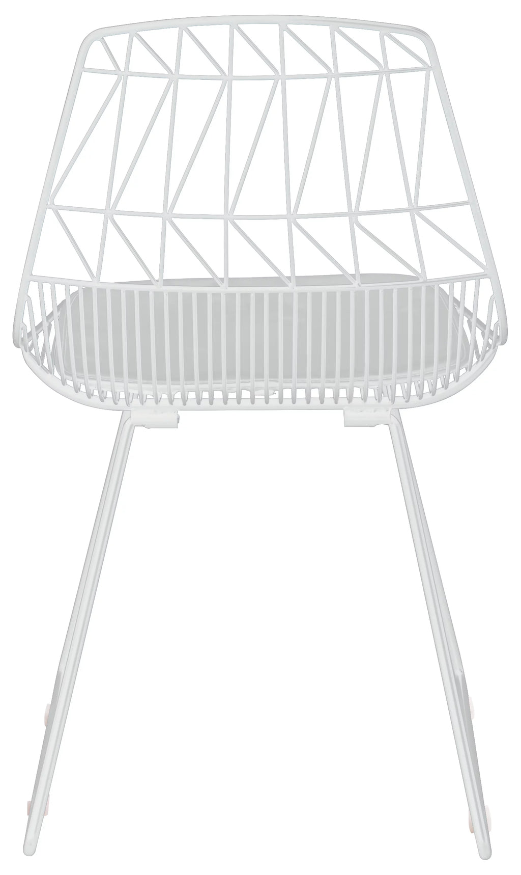 French White Metal Dining Chair Set of 2 R3484