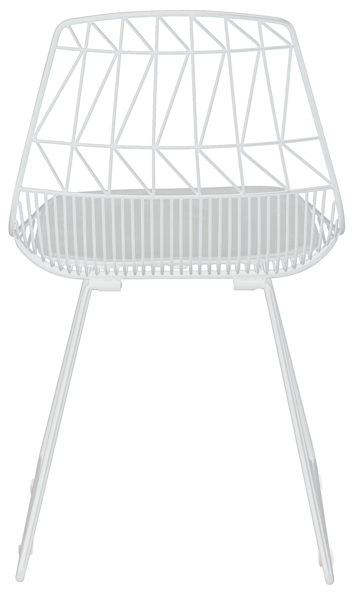 French White Metal Dining Chair Set of 2 R3484