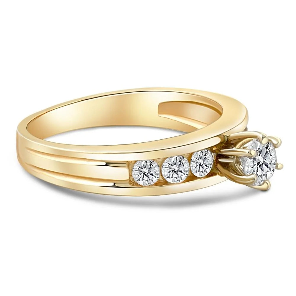 14K Yellow Gold Diamond Engagement Ring T551863