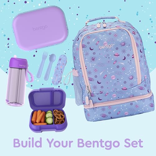 Kids Leak-Proof 4-Compartment Bento Lunch Box with Built-In Ice Pack L40750