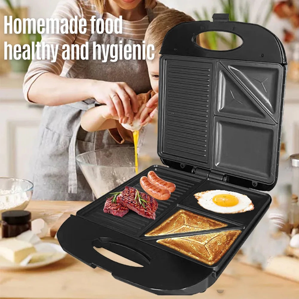 1400W Non-Stick Electric Grill Waffle Maker J4855