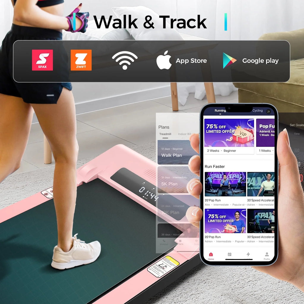 Walking Pad Treadmill 2.5HP Electric Running Machine with LED Display B50597