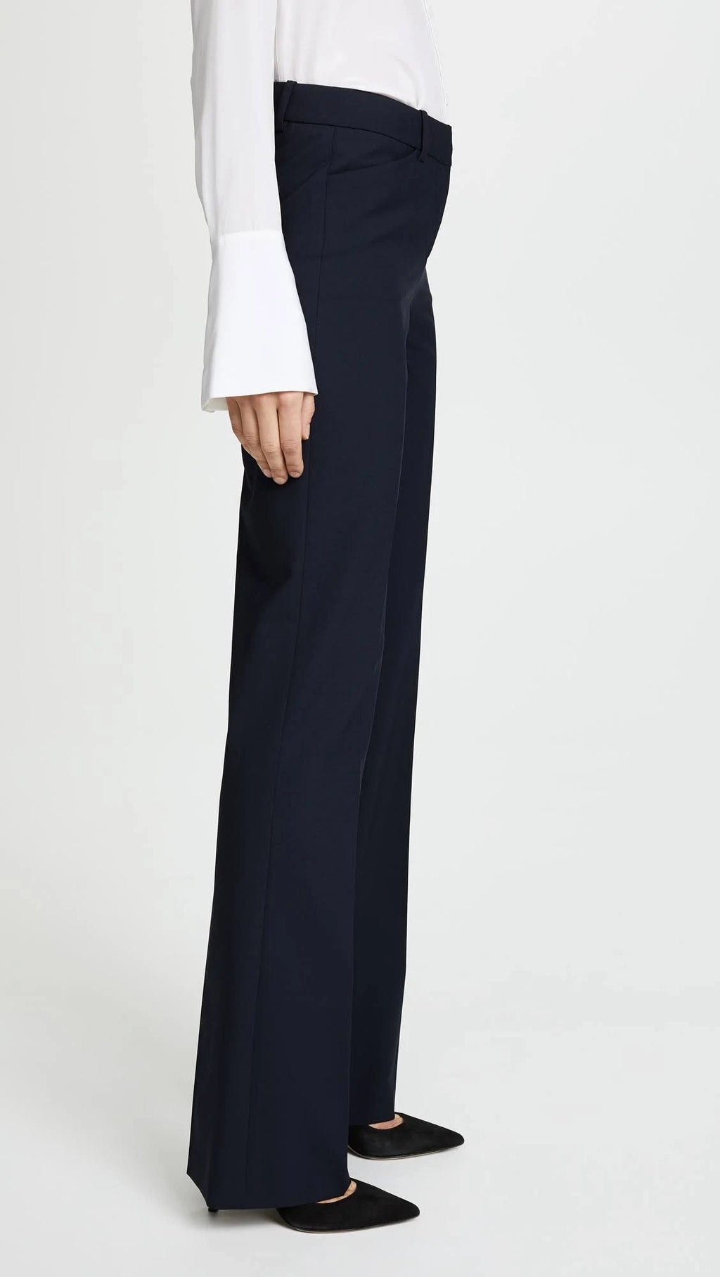 Stretch Wool Relaxed Straight Pant W7263