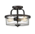 2 Light Semi Flush English Bronze R68502