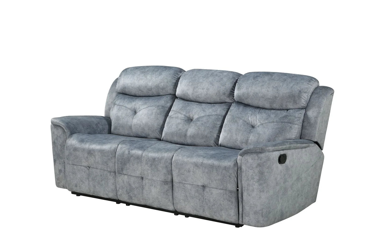 Silver Gray Fabric Motion Sofa O600509