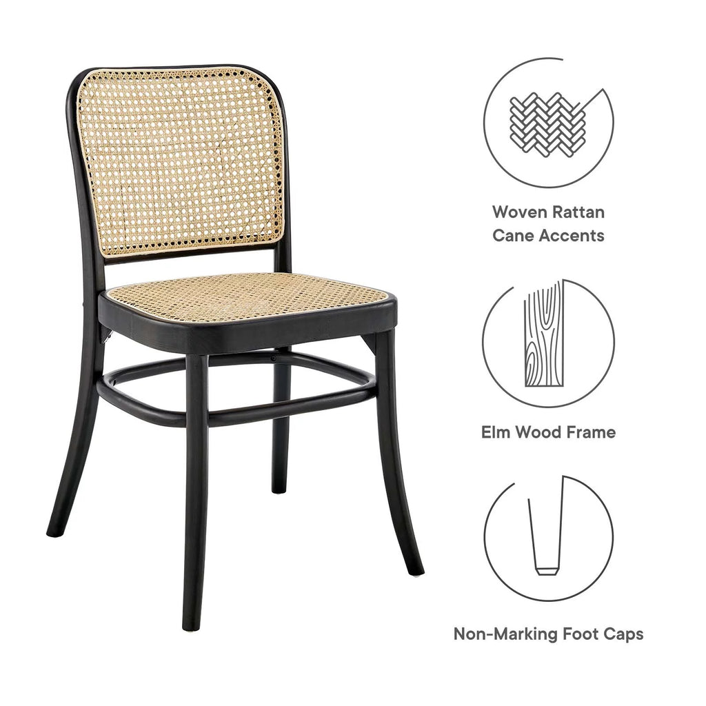Black Wood Dining Side Chair K342