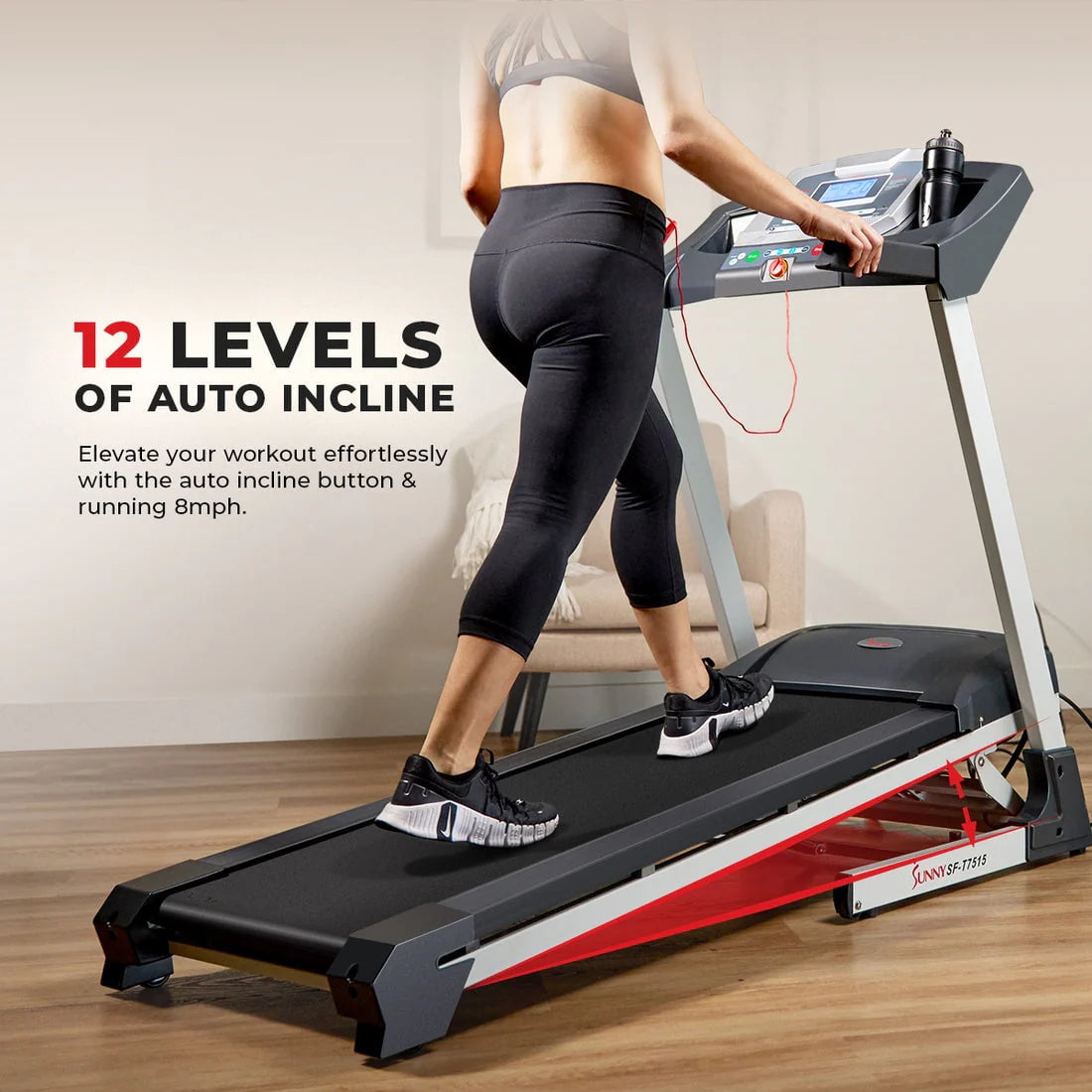 Foldable Treadmill with Auto Incline V5895