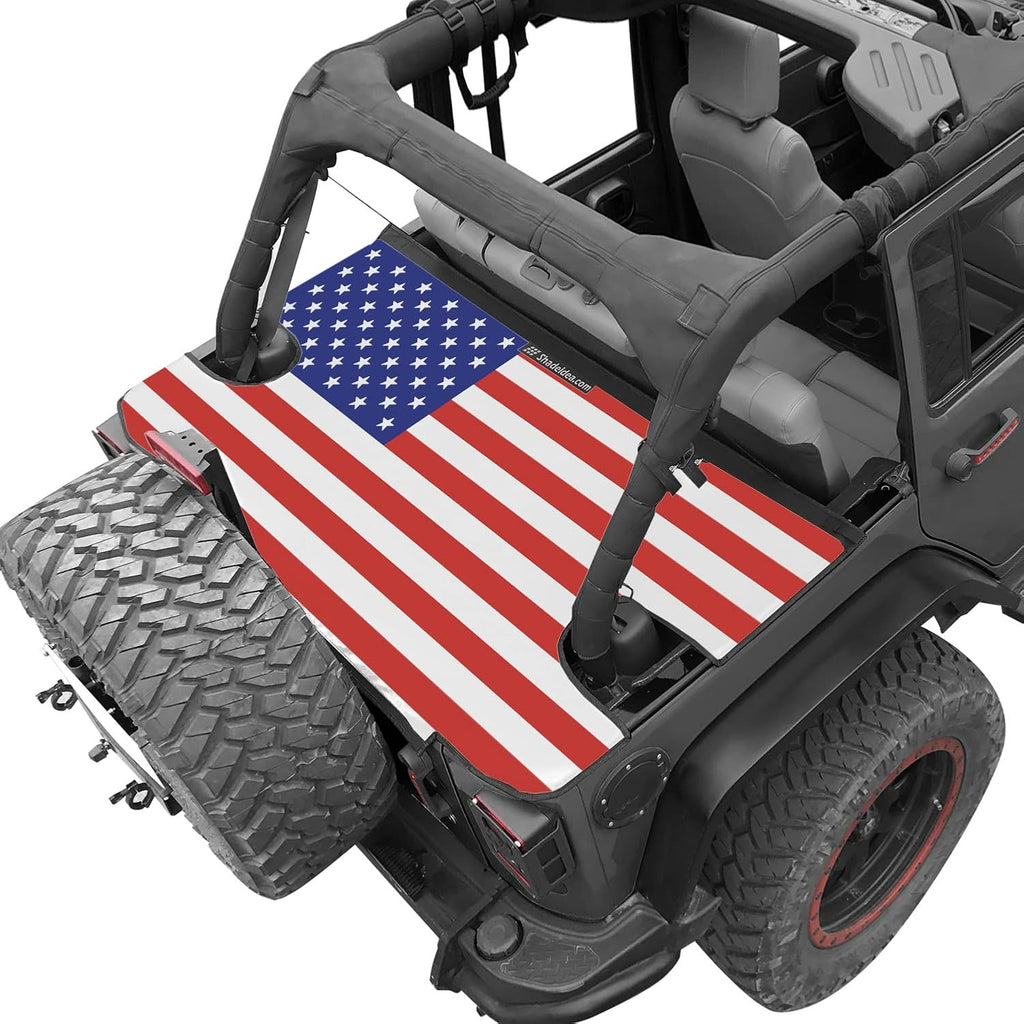 Black Vinyl Tonneau Cover for Jeep Wrangler JLU 4 Door T9531
