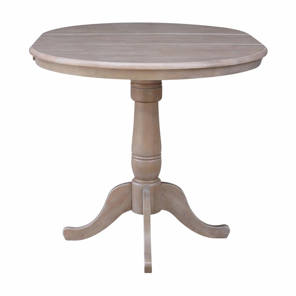 36" Round Top Pedestal Table with 12" Leaf R7355