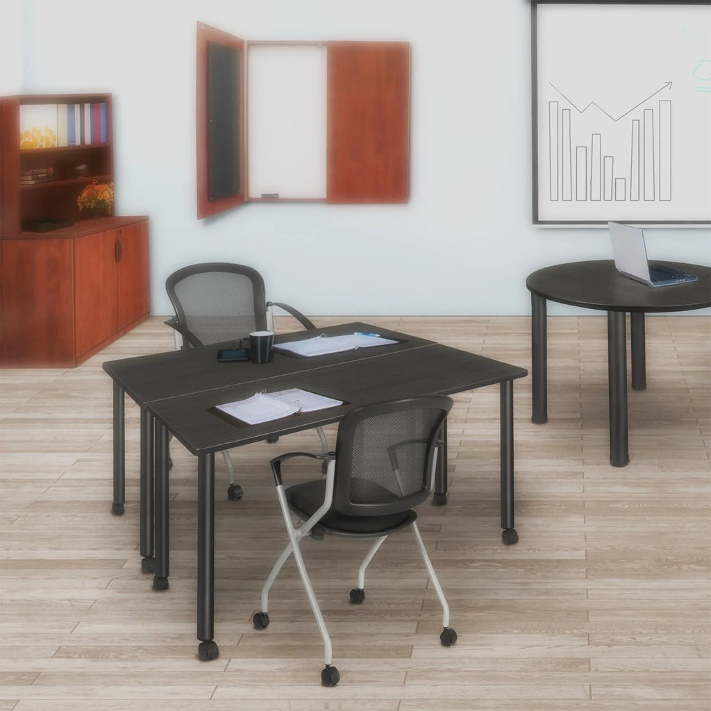 Mobile Training Room Tables Grey/Black T667596